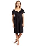 Vanity Fair Women's Coloratura Sleepwear Short Flutter Sleeve Gown 30109, Midnight Black, 3X-Large