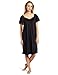 Vanity Fair Women's Coloratura Sleepwear Short Flutter Sleeve Gown 30109, Midnight Black, 3X-Large