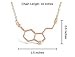 Happiness Serotonin Molecule Necklace For Women, Happy Serotonin Necklace, Science Jewelry For Women, Ideal Necklaces For Teacher, Professor, Chemistry Grad, And Science Lovers (Rose Gold)