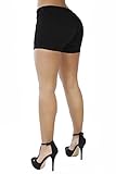 Curvify Butt Lift Stretch Sexy Jean Shorts For Women | Mid Rise Denim Shorts Levantacola 764 (Shorts Black 5)