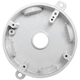Sealproof 5 Hole Nonmetallic Weatherproof Round Electrical Outlet Box with 3/4" Outlet Holes and 1/2" Reducer Bushings, Wet Locations, UL Marine Listed, White