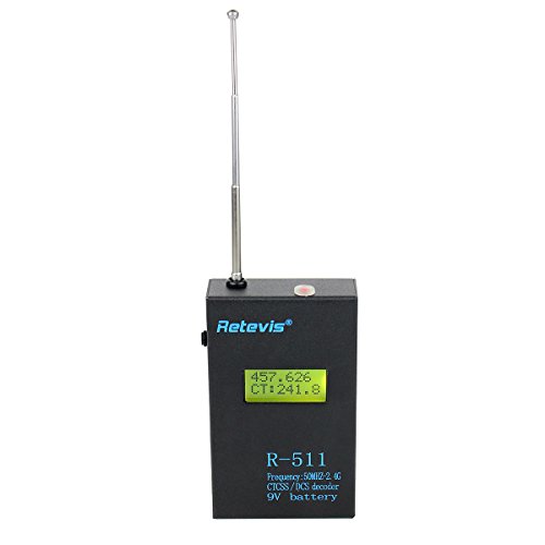 Retevis R-511 Portable Frequency Counter LCD Display 50MHz-2.4G CTCSS DCS Decoder Counter Meter Test for Two Way Radio (1 Pack)