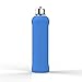 Glass Water Bottles with Times to Drink 32 Oz Water Bottle with Silicone Sleeve Motivational Water Bottle with Time Marker Waterbottle 1 Litre (Blue)