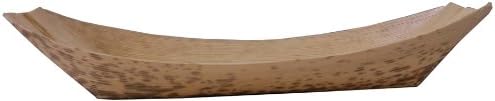 Bamboo Studios 9-1/2-Inch Bamboo Boat, 12-Pack