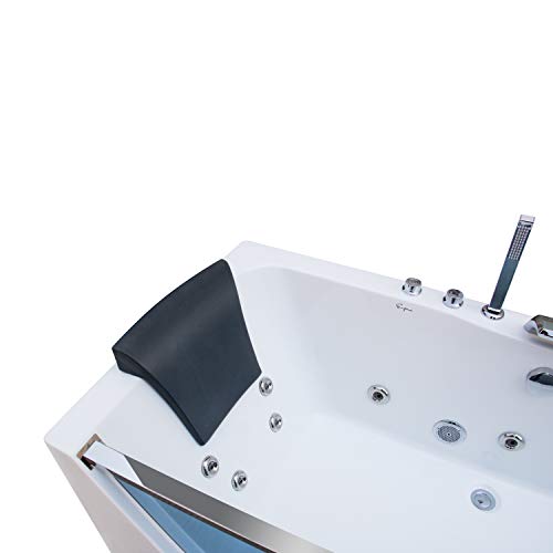 Empava 59" Acrylic Alcove Whirlpool Bathtub Hydromassage Rectangular