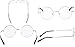 Agstum Retro Round Metal Non-Prescription Eyeglasses Frame with Spring HInge Clear Lens (Silver, (Small size) 42)