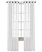 GoodGram 2 Pack Ultra Luxurious High Woven Elegant Sheer Grommet Curtain Panels - Assorted Sizes & Colors (White, 84 in. Long)