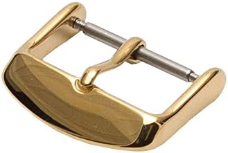 Strapped For Time - Heavyweight Polished Gold Tone Buckle for Watch Band - (1) 16mm Buckle