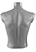 Male Torso Dress Form Mannequin Bust Display Grey Color, Size Medium (5027)