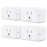 Govee Smart Plug 15A, WiFi Bluetooth Outlets 4 Pack