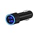 Momen [SGS Certified] 4.8A/24W Dual USB Port Rapid Charge Smart Car Charger with Blue Led Light Circle for iPhone 5/5s/5c/6/6s/6s plus,iPad,iPad Air,Samsung Galaxy s4/s5/s6/s7,Note 5/4/3 (Black)