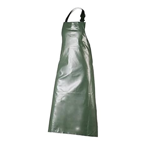 Craftland 27850 Vinyl-Schürze Steffen, 90 x 115 cm, 325 g/m², PVC-Bauchverstärkung, grün