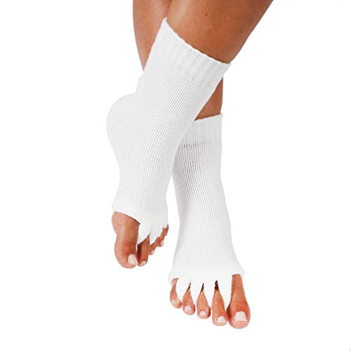 Yoga Gym Sports Massage Five Toe Separator Socks for Foot Alignment Pain Relief, Massage, Sore Feet and Diabetics, One Size