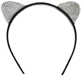 MeeThan Crystal Rhinestone Metal Cat Ear Headband :H10 (RA)