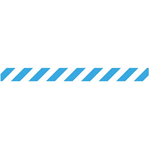 Tarifold Fr 197501- Adhesive Strip Floor Marking: Blue/White - 1000 x 90 mm "Keep Your Distance Secure/Privacy Line", Pack of 1