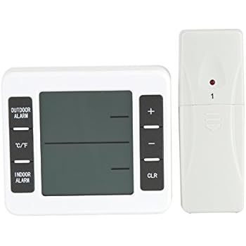 Wireless Digital Refrigerator Thermometer Freezer Thermometer Indoor/Outdoor Temperature Sensor with Audible Alarm