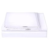 HOMFY Bed Sheet Set, Deep Pocket Fitted Sheet Up to 18”, Flat Sheet with Pillowcases, Fade, Stain Resistant (Queen, White)