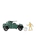 TimMee Green Armored Car Military Scout Vehicle for 2 inch (54mm) Plastic Army Men - Made in the USA!