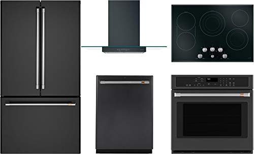 GE-CAFE-5-Pcs-Smart-Kitchen-Package-with-CWE23SP3MD1-36-Fridge-CEP70302MS1-30-Elec-Cooktop-CVW73013MDS-30-Hood-CTS90DP3MD1-30-Wall-Oven-and-CDT866P3MD1-24-Built-In-Dishwasher-in-Matte-Black
