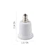 CRLight LED Bulbs E12 to E26/E27 Adapter, Candelabra Screw (E12) to Medium Screw (E26/E27) Socket Enlarger Adapter Converter for LED Light Bulbs, Max Wattage 20W LED Bulbs, 2 Pack