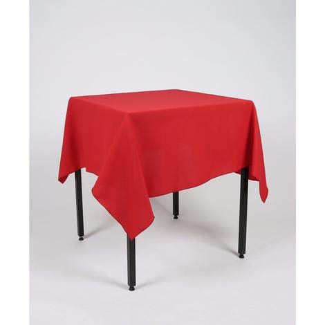 Hope Textiles Red 58" x 58" (147cm) Small Square Fabric TABLECLOTH/TABLE CLOTH (Polyester, not cotton)