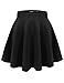 TWINTH Womens Skater Skirt, A Line Flared Skirt Reg & Plus Size Skater Skirts Black Large