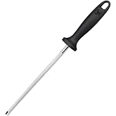 Professional 13-Inch Carbon Steel Knife Honing Rod &ndash; Durable Kitchen Knife Sharpener with Convenient Hanging Hole