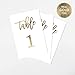 Gold Wedding Table Numbers (Color Options Available), 4x6 Modern Calligraphy Foil Design, Double Sided, Numbers 1-25 (Gold Foil)