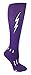 MOXY Socks Purple with White Lightning Electric Insane Bolt Knee-High Soccer Socks