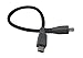 CERRXIAN USB OTG Cable - Black, Type Micro Male to Mini Male Cable (Black) (25cm)