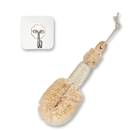 Yicare Gran Natural Body Sisal Brush Bath Shower for Dry Skin Naturals Fibers to Improve Blood Circulation Exfoliate Skin and Reduce Cellulite Remove Clear Pores
