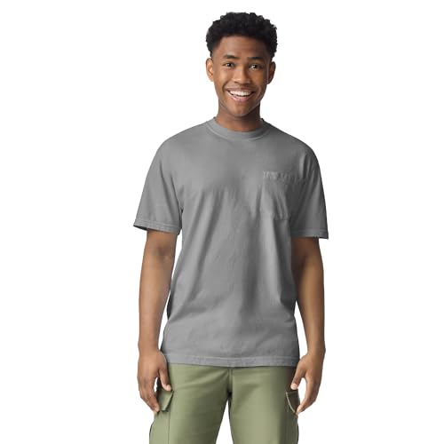 Comfort Colors Adult Short Sleeve Pocket Tee, Style G6030, Grey, XX-Large