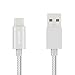 ABTOR USB C Data Sync Cable, USB C to USB 2.0 Male Braided Nylon Charger Cord with Reversible Connector for Macbook Pro 2016, ChromeBook Pixel,LG G5 and More USB-C Devices (3.3ft/1m) (Silver)