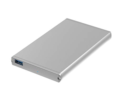 Sabrent Ultra Slim USB 3.0 to 2.5-Inch SATA External Aluminum Hard Drive Enclosure [Optimized for SSD, Support UASP SATA III] Silver (EC-UM30)