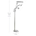 OttLite K94CP3 3-in-1 Adjustable-Height Craft Floor Lamp with Magnifier and Clip, Champagne