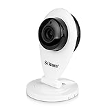 LESHP Wireless Wifi IP Camera Baby Monitor with HD 1080 x 720P Indoor Security Camera Advanced Edition (White)