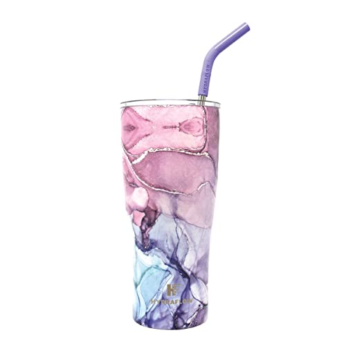 HYDRAFLOW Capri 30oz Tumbler with Straw Triple Wall Vacuum