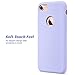ULAK iPhone 7 Case, Lavender Slim Fit Liquid Rubber & Silicone Protective Shock Absorption Cover with Soft Microfiber Cloth Lining Cushion for Apple iPhone 7 4.7 Inch,Purple