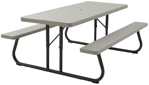Lifetime 22119 Folding Picnic Table, 6 Feet, Putty