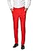 SUITMEISTER Red Christmas Suit - Size L, Includes Matching Blazer Jacket, Pants, Tie & Santa Hat | Slim Fit Ugly Fancy Dress Outfits | Christmas Day Outfit, Office Party, Thanks Giving & Gatherings