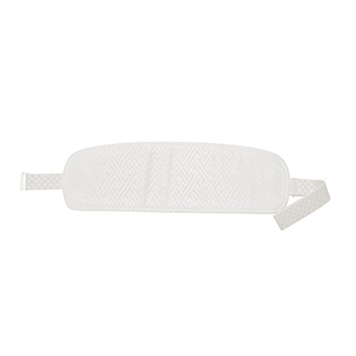 (Azuma) Women's Saya Fret Mae-Ita Plate for Formal Obi, with Belt White