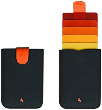 Pull-Out Card Wallet,Leather Cascading Card Purse ID Card Slim Wallet Card Package