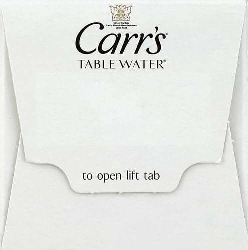 CARR’S TABLE WATER CRACKERS, CRACKED PEPPER, 4.25 OZ