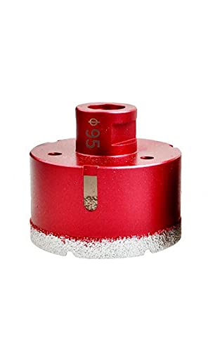 Yaowanguan M14 Drill Bit Hole Saw Tools for Glass/Tile/Ceramic/Marble/Porcelain/Concrete/Granite Cutting Opening - 95mm Diamond Coating Angle Grinder Brazed Drill Bit