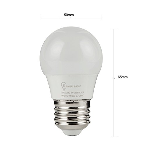 image for LumenBasic 12 v LED Bulbs E26 E27 12vdc 12vac Light Bulbs low Voltage 