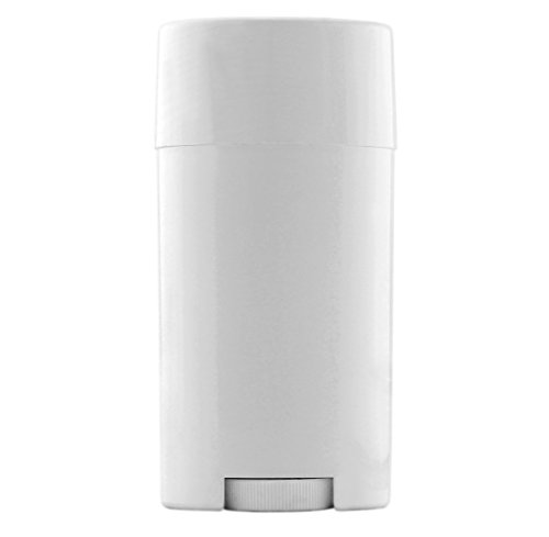 2.5 Ounce / 75ml Empty Deodorant Containers (8-Pack); BPA-Free PP Plastic White Twist-Up Refillable Tubes for DIY Deodorant, Aromatherapy, Heel Balm, Bug Repellant, Etc.