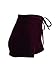 TOB Women's Casual Soft High Waist Drawstring Velvet Shorts Clubwear ,Red,Medium