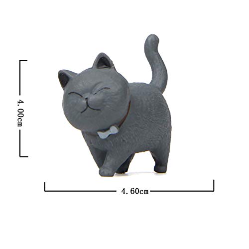 HYSTYLE 9 Pcs Realistic Miniature Cat Figure Animal Cat Characters Toys Mini Figure Collection Playset, Cat Doll Cake Toppers, Cake Topper, Birthday Cake Decoration, Landscape Scenes