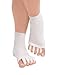 Bcurb Comfy Open Toe Foot Socks Relief for Bunions Hammer Toe Yoga Gym Massage Five Toe Separator Spacer Stretcher (Off-White, Medium)