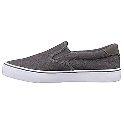 Lugz mens Clipper Fashion Sneaker, Charcoal/White